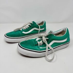Vans Adult Green and White Sneakers